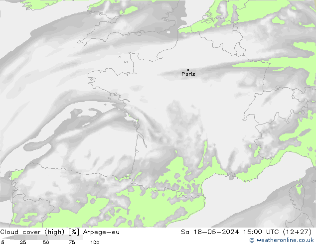 Nubes altas Arpege-eu sáb 18.05.2024 15 UTC