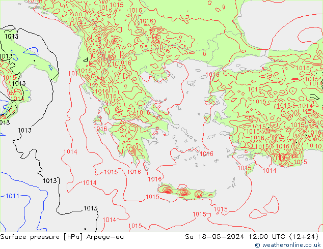 Yer basıncı Arpege-eu Cts 18.05.2024 12 UTC