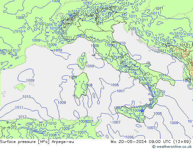 Luchtdruk (Grond) Arpege-eu ma 20.05.2024 09 UTC