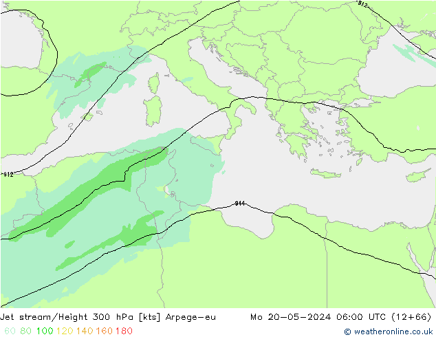 Courant-jet Arpege-eu lun 20.05.2024 06 UTC