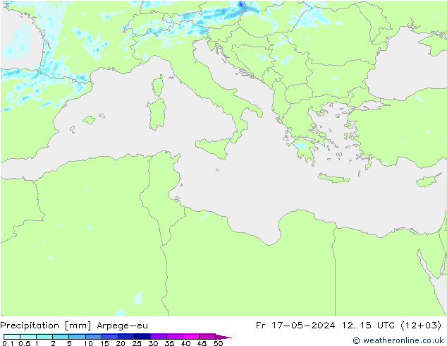 Precipitation Arpege-eu Fr 17.05.2024 15 UTC