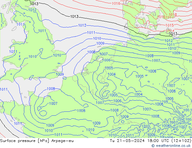 ciśnienie Arpege-eu wto. 21.05.2024 18 UTC