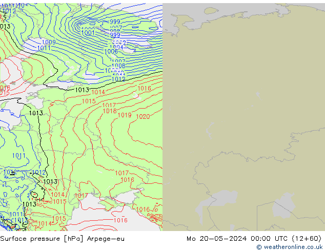 Luchtdruk (Grond) Arpege-eu ma 20.05.2024 00 UTC