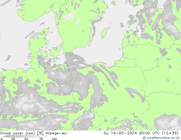 облака (низкий) Arpege-eu Вс 19.05.2024 00 UTC