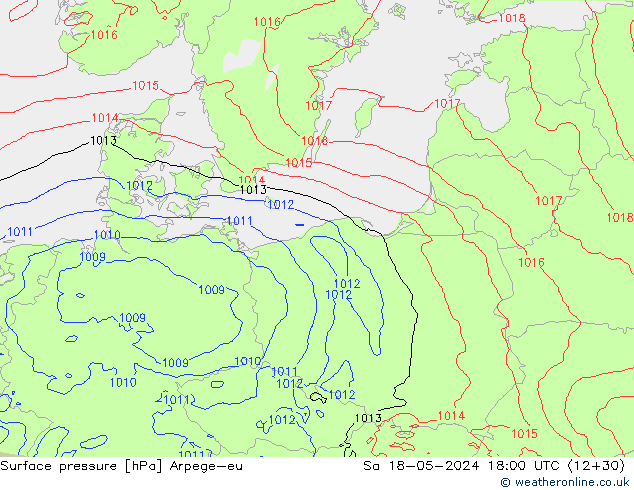 ciśnienie Arpege-eu so. 18.05.2024 18 UTC