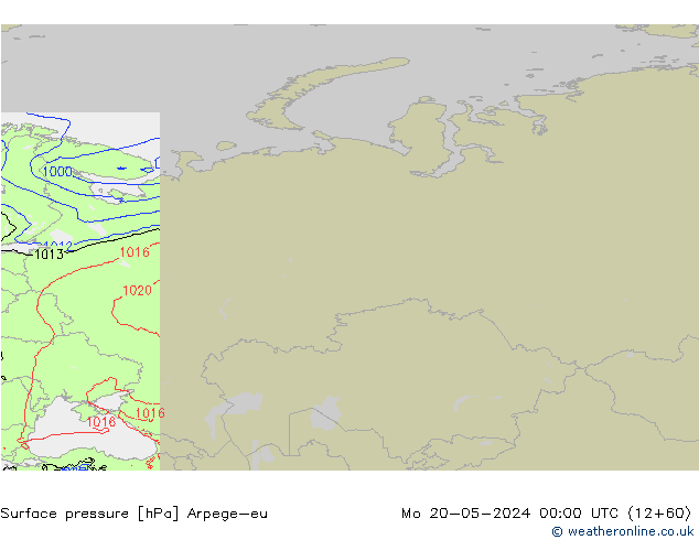 pressão do solo Arpege-eu Seg 20.05.2024 00 UTC
