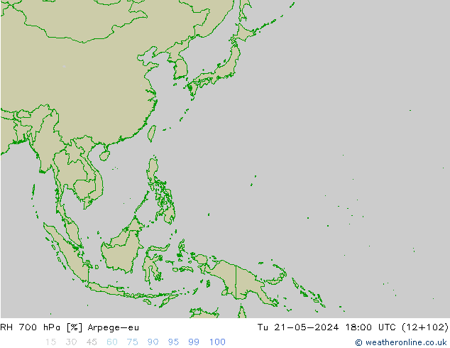 Humedad rel. 700hPa Arpege-eu mar 21.05.2024 18 UTC