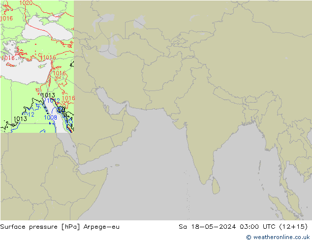 Luchtdruk (Grond) Arpege-eu za 18.05.2024 03 UTC