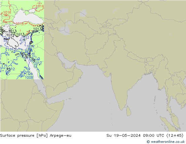 Bodendruck Arpege-eu So 19.05.2024 09 UTC