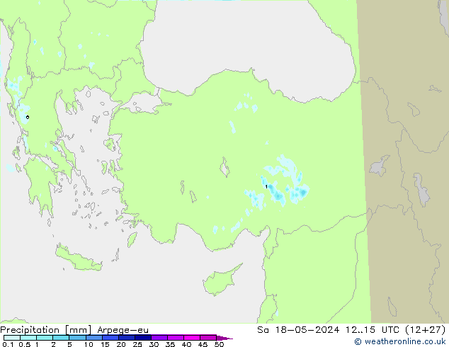 Precipitación Arpege-eu sáb 18.05.2024 15 UTC