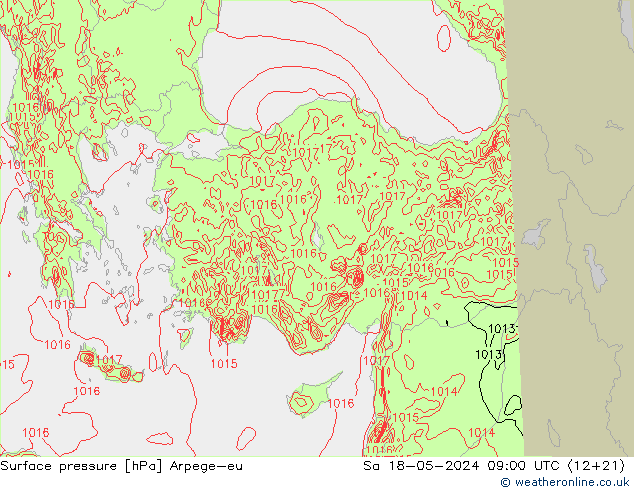 pressão do solo Arpege-eu Sáb 18.05.2024 09 UTC