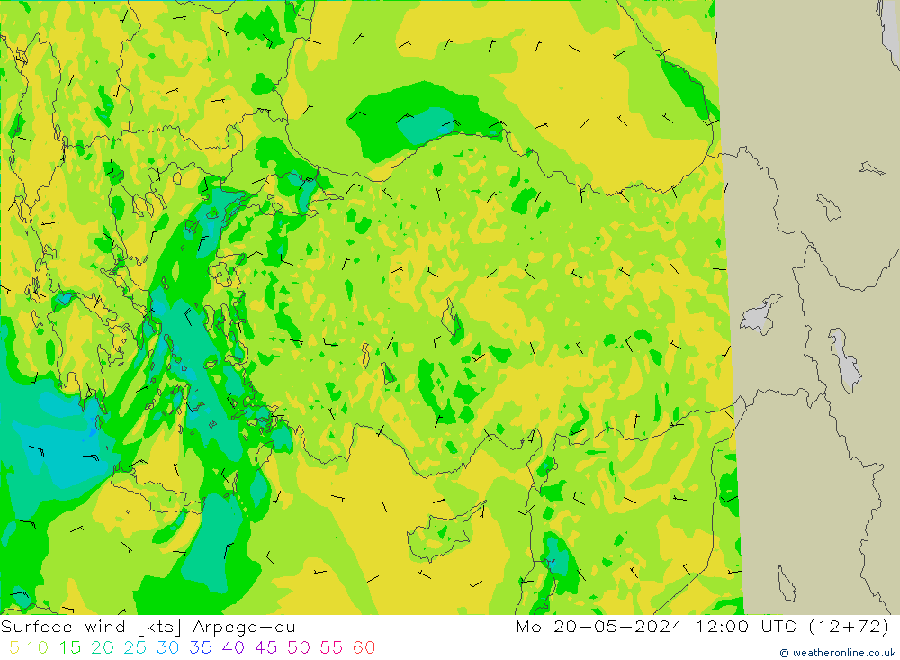 Bodenwind Arpege-eu Mo 20.05.2024 12 UTC