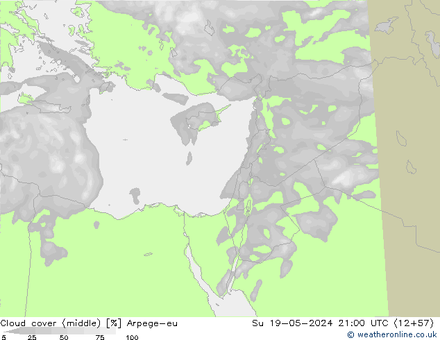 oblačnosti uprostřed Arpege-eu Ne 19.05.2024 21 UTC