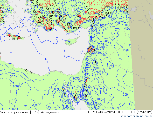 ciśnienie Arpege-eu wto. 21.05.2024 18 UTC