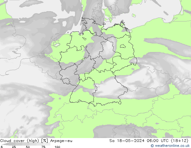 Nubes altas Arpege-eu sáb 18.05.2024 06 UTC