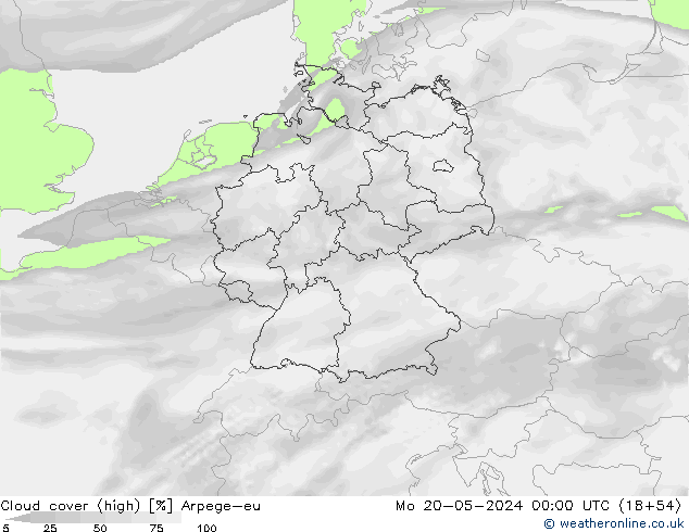 Bulutlar (yüksek) Arpege-eu Pzt 20.05.2024 00 UTC