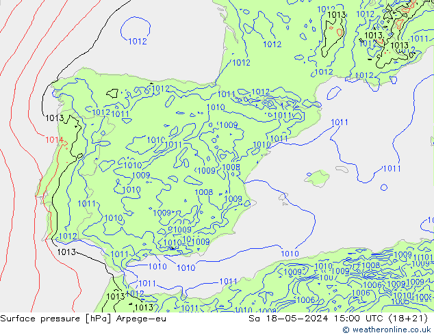 Yer basıncı Arpege-eu Cts 18.05.2024 15 UTC