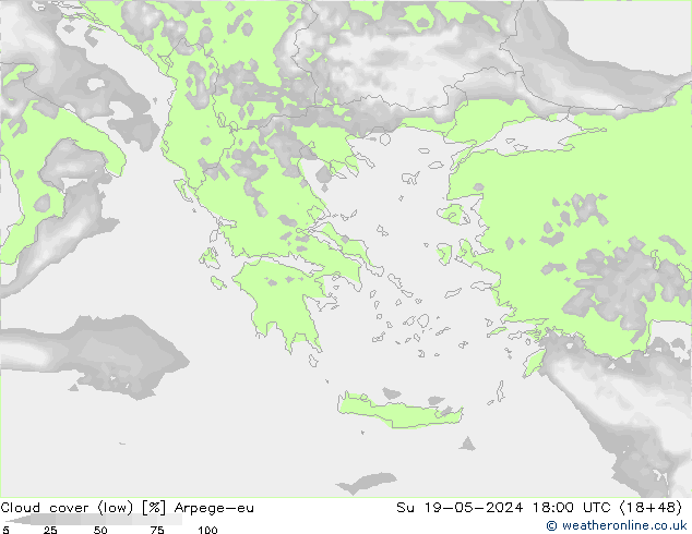 облака (низкий) Arpege-eu Вс 19.05.2024 18 UTC