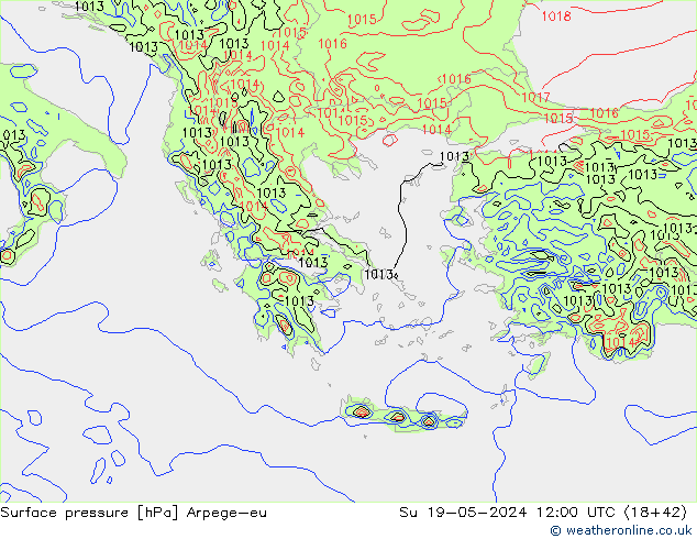 pression de l'air Arpege-eu dim 19.05.2024 12 UTC