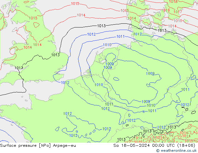 ciśnienie Arpege-eu so. 18.05.2024 00 UTC