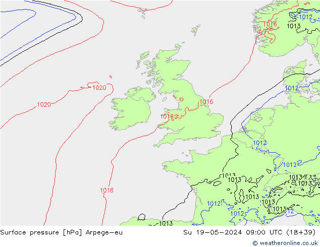 pression de l'air Arpege-eu dim 19.05.2024 09 UTC