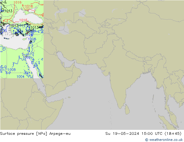 pressão do solo Arpege-eu Dom 19.05.2024 15 UTC