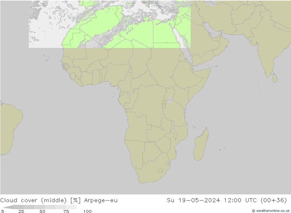 zachmurzenie (środk.) Arpege-eu nie. 19.05.2024 12 UTC