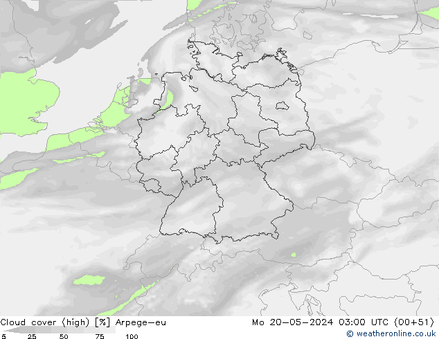 Bulutlar (yüksek) Arpege-eu Pzt 20.05.2024 03 UTC