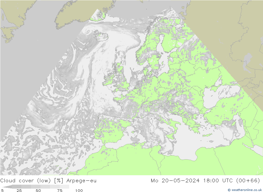 Nubes bajas Arpege-eu lun 20.05.2024 18 UTC