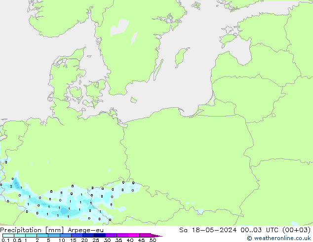 Yağış Arpege-eu Cts 18.05.2024 03 UTC