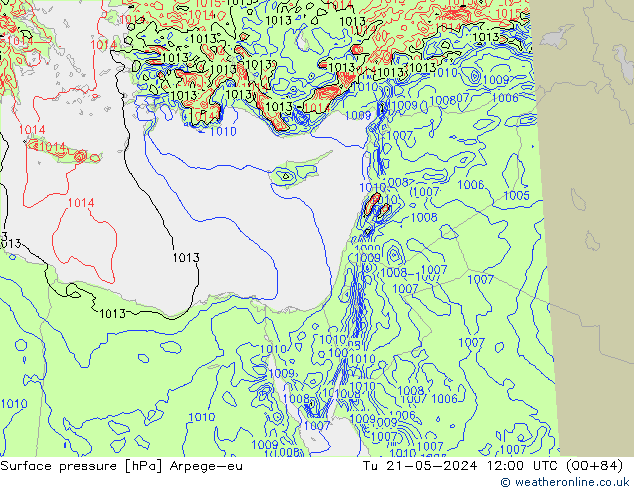 pressão do solo Arpege-eu Ter 21.05.2024 12 UTC