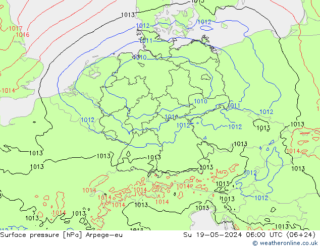 Bodendruck Arpege-eu So 19.05.2024 06 UTC