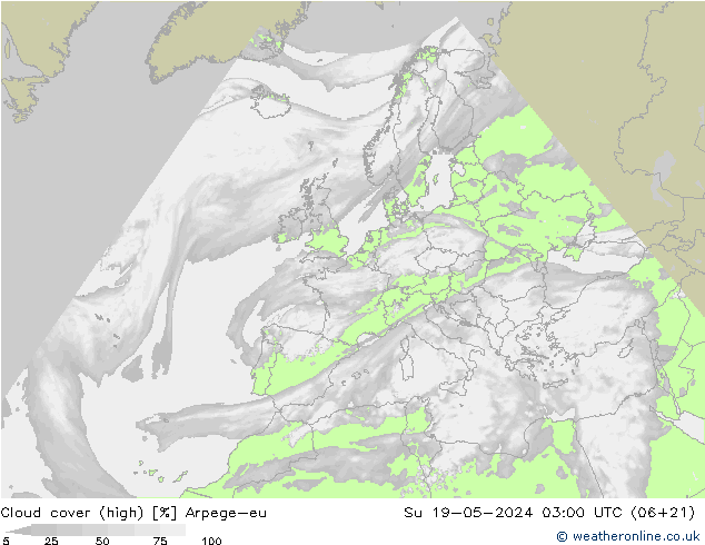 Wolken (hohe) Arpege-eu So 19.05.2024 03 UTC