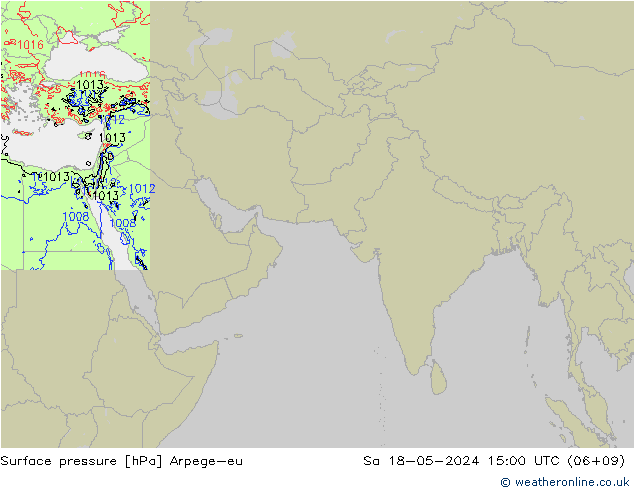 Surface pressure Arpege-eu Sa 18.05.2024 15 UTC