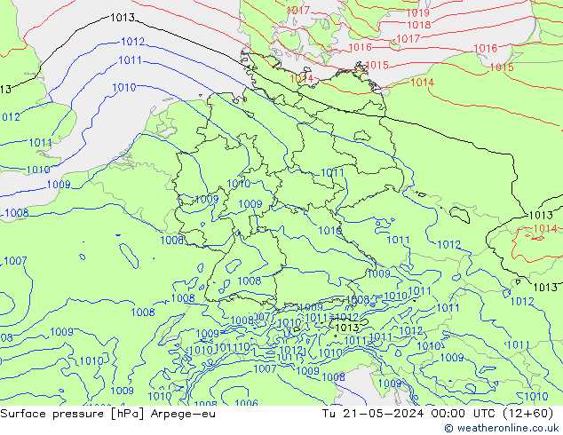 pression de l'air Arpege-eu mar 21.05.2024 00 UTC