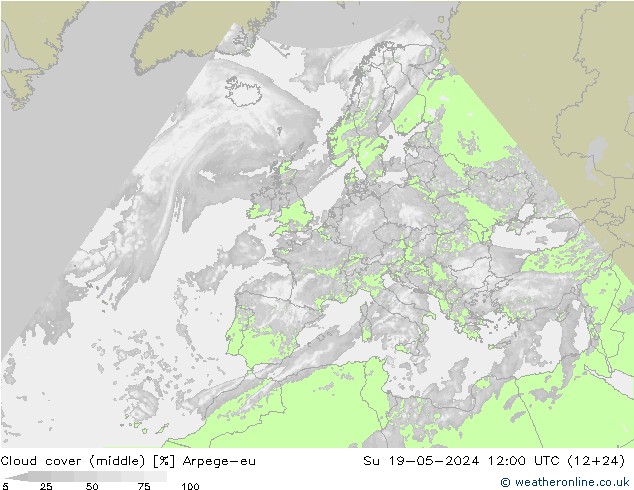Bulutlar (orta) Arpege-eu Paz 19.05.2024 12 UTC