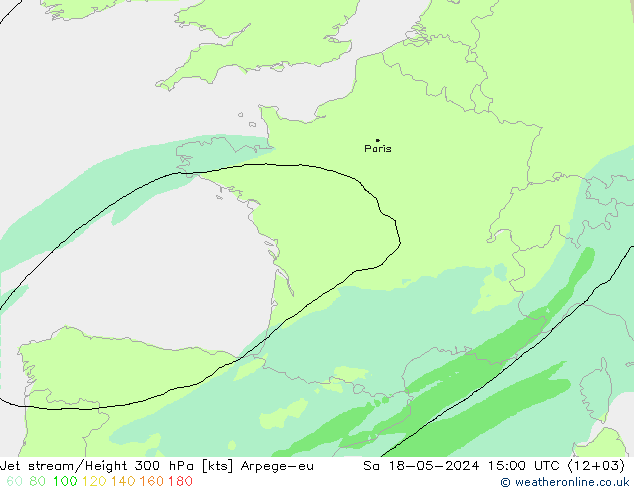 Prąd strumieniowy Arpege-eu so. 18.05.2024 15 UTC