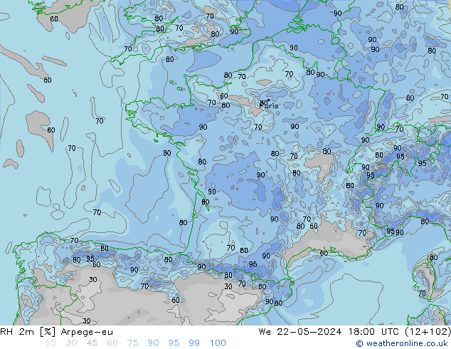 RV 2m Arpege-eu wo 22.05.2024 18 UTC
