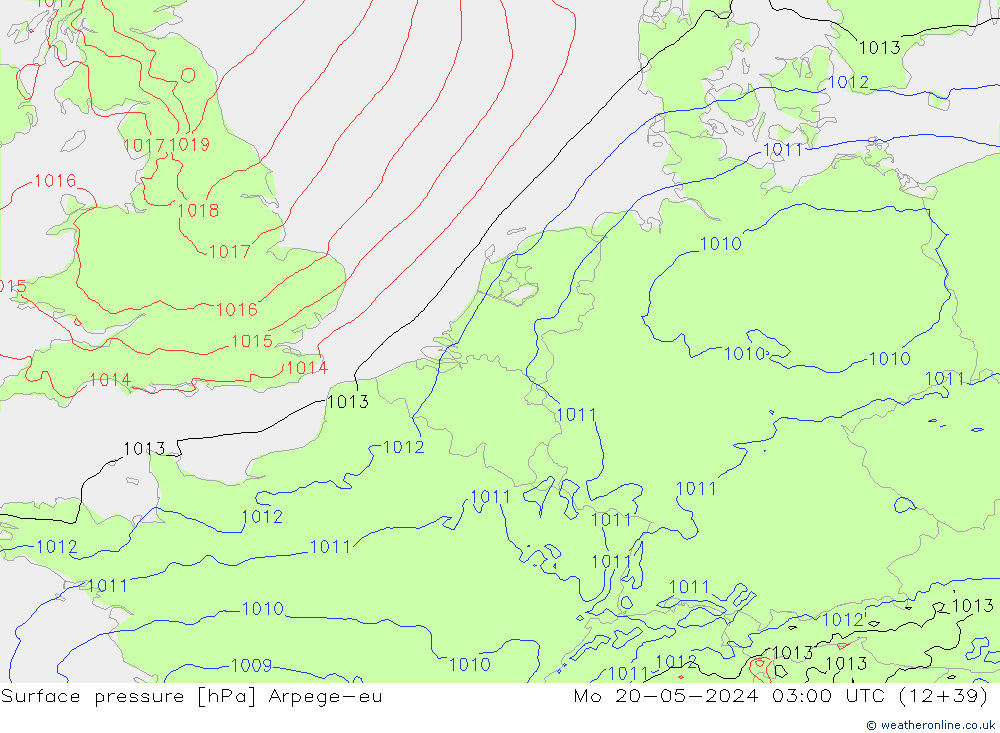 ciśnienie Arpege-eu pon. 20.05.2024 03 UTC