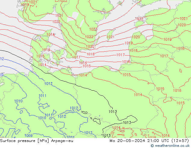 ciśnienie Arpege-eu pon. 20.05.2024 21 UTC