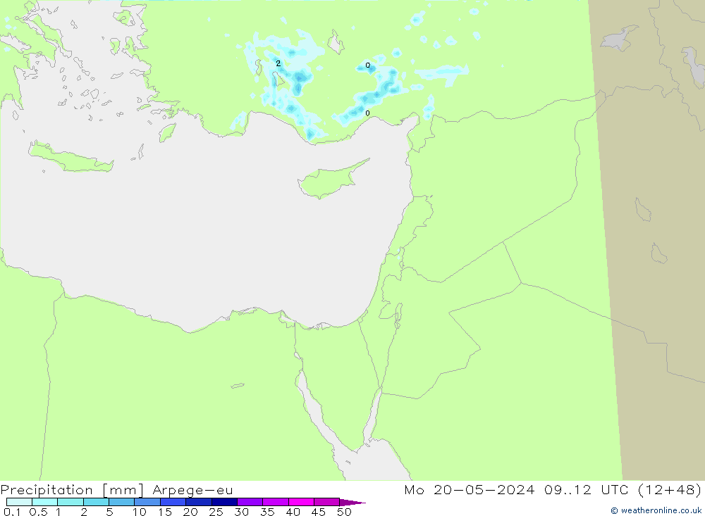 Yağış Arpege-eu Pzt 20.05.2024 12 UTC