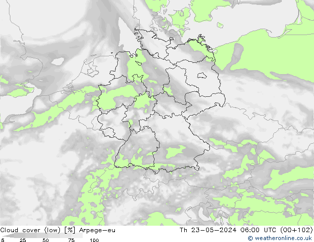 nuvens (baixo) Arpege-eu Qui 23.05.2024 06 UTC