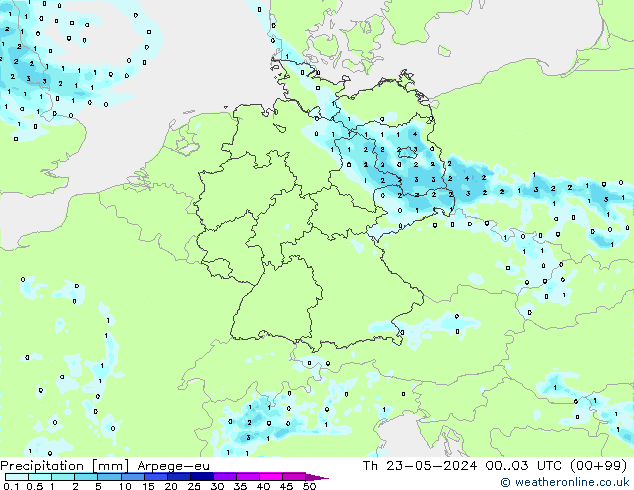 Yağış Arpege-eu Per 23.05.2024 03 UTC