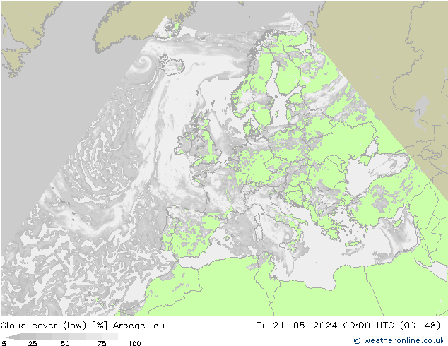 Nubes bajas Arpege-eu mar 21.05.2024 00 UTC