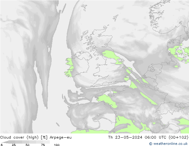 облака (средний) Arpege-eu чт 23.05.2024 06 UTC