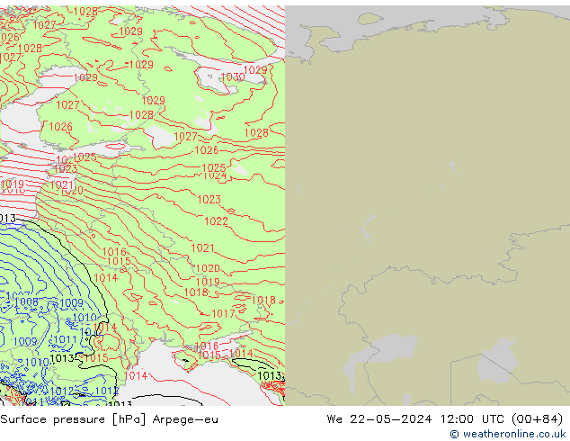 приземное давление Arpege-eu ср 22.05.2024 12 UTC