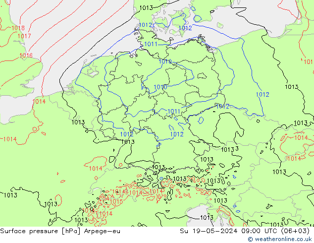 ciśnienie Arpege-eu nie. 19.05.2024 09 UTC