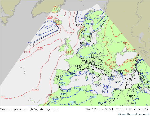 ciśnienie Arpege-eu nie. 19.05.2024 09 UTC