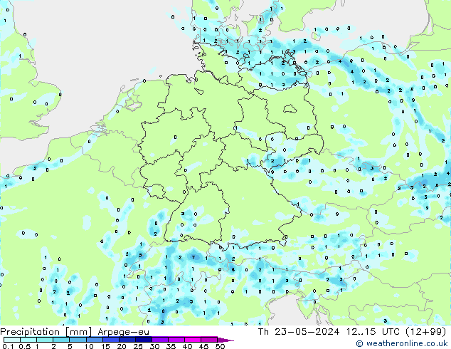 Yağış Arpege-eu Per 23.05.2024 15 UTC