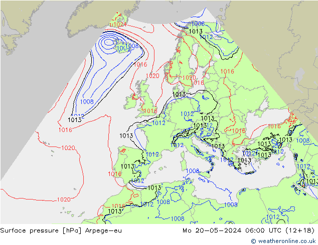 Luchtdruk (Grond) Arpege-eu ma 20.05.2024 06 UTC